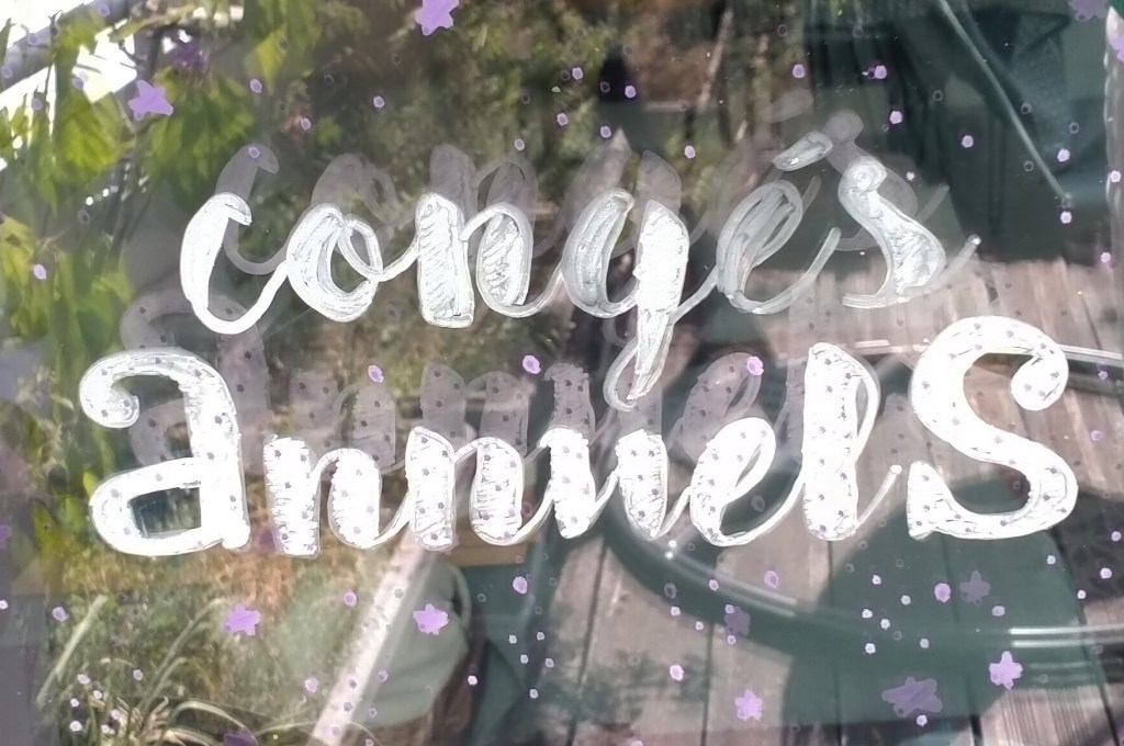 peinture vitrines lettering Anneka